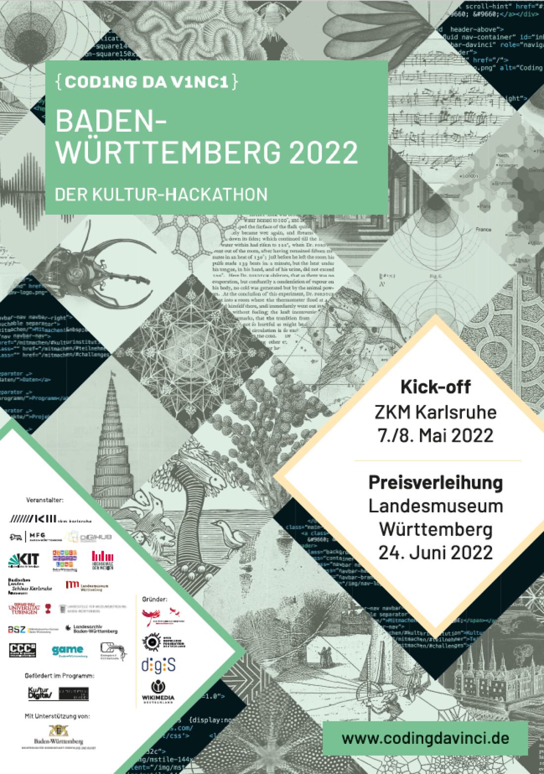 Poster von Coding da Vinci Baden-Württemberg